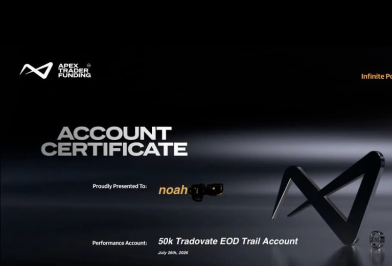 Noah — Compte Apex 50K validé